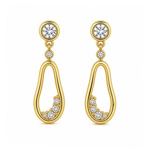925 Sterling Silver Dangle Earrings HLL-SSE02557
