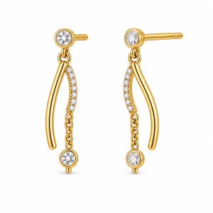 925 Sterling Silver Dangle Earrings HLL-SSE02564