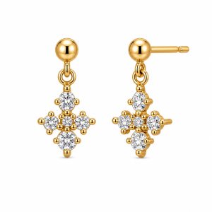 925 Sterling Silver Dangle Earrings HLL-SSE02565