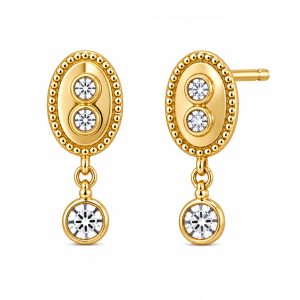 925 Sterling Silver Dangle Earrings HLL-SSE02570