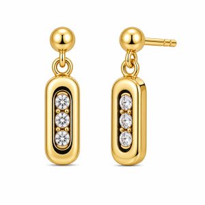 925 Sterling Silver Dangle Earrings HLL-SSE02585