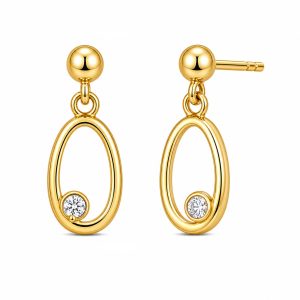 925 Sterling Silver Dangle Earrings HLL-SSE02586