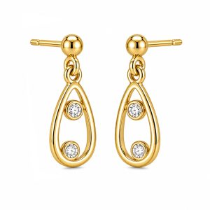 925 Sterling Silver Dangle Earrings HLL-SSE02593