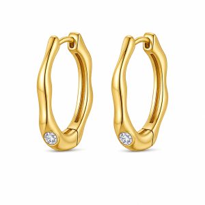 925 Sterling Silver Hoop Earrings HLL-SSE02608