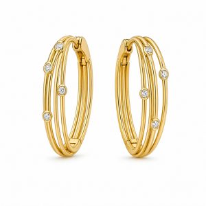 925 Sterling Silver Hoop Earrings HLL-SSE02609