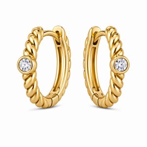 925 Sterling Silver Hoop Earrings HLL-SSE02616