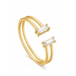 925 Sterling Silver CZ Ring HLL-CZR00818