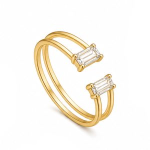 925 Sterling Silver CZ Ring HLL-CZR00821
