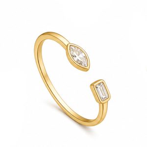 925 Sterling Silver CZ Ring HLL-CZR00823