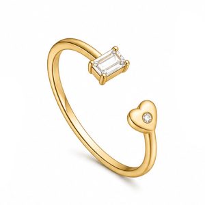 925 Sterling Silver CZ Ring HLL-CZR00826
