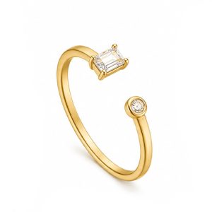 925 Sterling Silver CZ Ring HLL-CZR00829