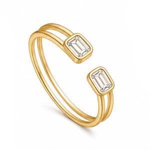 925 Sterling Silver CZ Ring HLL-CZR00832