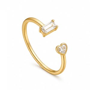 925 Sterling Silver CZ Ring HLL-CZR00834
