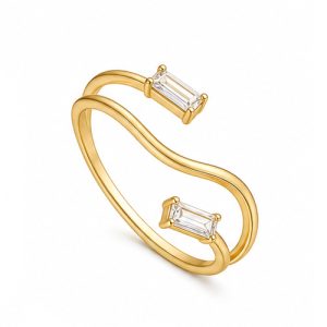 925 Sterling Silver CZ Ring HLL-CZR00836