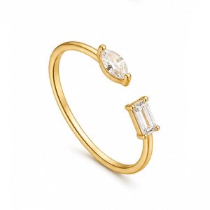 925 Sterling Silver CZ Ring HLL-CZR00837