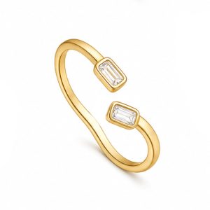 925 Sterling Silver CZ Ring HLL-CZR00838