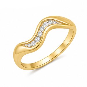 925 Sterling Silver CZ Ring HLL-CZR00843