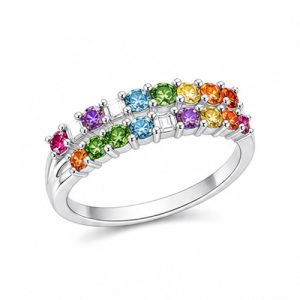 925 Sterling Silver CZ Ring HLL-CZR00861