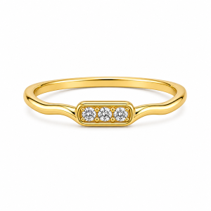 925 Sterling Silver CZ Ring HLL-CZR00885