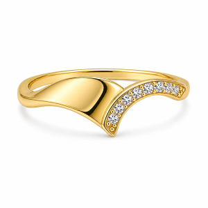925 Sterling Silver CZ Ring HLL-CZR00904